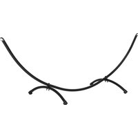 Outsunny Hängemattengestell 3m für Hängematte mit Zugseil, stabiler Stahlrahmen Schwarz 300 x 90 x 100 cm für Garten & Strand Aosom.de – Ansicht 1