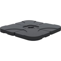 Outsunny Sonnenschirmständer 4-teilig Befüllbarer Schirmfuß für Bodenkreuz 50x50cm Schwarz stabil und wetterfest Aosom.de – Ansicht 1