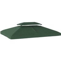 Outsunny Ersatzdach für Pavillon, 4x3 m, Ersatzabdeckung mit Doppelstockdach, 10 Ablauföffnungen und UV-Schutz, NUR Ersatzdach für Pavillon/Gazebo, Grün Aosom – Ansicht 1