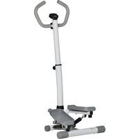 HOMCOM Stepper mit Handgriff Fitness Heimtrainer für Zuhause klein Fitnessgerät für Bein- und Po-Training mit LCD-Bildschirm einstellbare Geschwindigkeit Metall – Ansicht 1