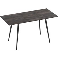HOMCOM Esstisch ausziehbar rechteckig Küchentisch für 6-8 Personen mit Holzoptik, Schiebeschienen und Verriegelungen Esszimmertisch, Grau, 120-160 cm Aosom – Ansicht 1