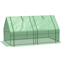 Outsunny Gewächshaus Treibhaus 180x90x90cm für Tomaten & Pflanzen, robust wetterfest Frühbeet in Grün Aosom.de – Ansicht 1