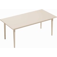 HOMCOM Esstisch, Rechteckiger Küchentisch für 8 Personen, Moderner Esszimmertisch mit Massivholzbeinen für Wohnzimmer Esszimmer, Creme, Hergestellt in der EU Ao – Ansicht 1