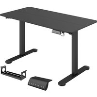 Vinsetto Steh-Sitz Schreibtisch, elektrisch, mit Anti-Kollision, Überhitzungsschutz, Speicheroptionen, 140x70x72-116cm, Spanplatte, Schwarz Aosom – Ansicht 1