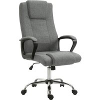 Vinsetto Schreibtischstuhl ergonomisch höhenverstellbar 110-119H cm mit Wippenfunktion und grauem Bezug für Büro und Homeoffice Aosom.de – Ansicht 1