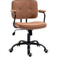 Vinsetto Bürosessel Retro höhenverstellbar Schreibtischstuhl mit Wippfunktion bis 120 Kg für Home Office & Arbeitszimmer Aosom.de – Ansicht 1