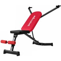 SPORTNOW Klappbare Hantelbank, verstellbare Rückenlehne in 3 Stufen, Flach/Schräg/Negativ, Beinextension und Widerstandsbänder, für Heimtraining Aosom – Ansicht 1