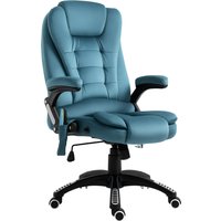Vinsetto Bürosessel mit Massage- und Wärmefunktion, höhenverstellbarer Gamingstuhl bis 120kg, 68x72x110-120cm, Blau Aosom.de – Ansicht 1