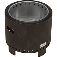 Outsunny Feuerschale rauchfreie Tischfeuerstelle Ø45 cm mit Griff und Schürhaken ideal für Garten und Camping Metall Schwarz Aosom.de – Ansicht 1