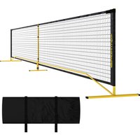 SPORTNOW Pickleball-Netz tragebar, 6,7 m mit Tragetasche, Metallrahmen für Indoor Outdoor Gelb Aosom – Ansicht 1
