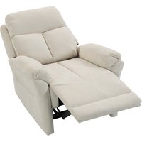 HOMCOM Manuell verstellbarer Relaxsessel 155° mit Fußstütze, platzsparender Samt-Sessel, dick gepolstert, breiter Sitz, hohe Rückenlehne, gepolsterte Armlehnen, – Ansicht 1