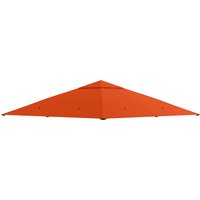 Outsunny Ersatzdach Pavillon Sonnenschutzabdeckung aus Polyester 2,98 x 2,95 m in Orange für Gartenpavillon Aosom.de – Ansicht 1
