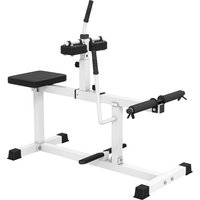SPORTNOW Sitzende Wadenmaschine, verstellbar, für Bein- und Wadentraining, Taille und Arme, Heimstudio, Weiß Aosom – Ansicht 1