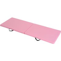 HOMCOM Trainingsmatte, Faltbare Fitnessmatte Sportmatte mit Griffen Gymnastikmatte Gymnastik Tumbling Matte für Yoga, MMA, Fitness, Pilates, Synthetikbezug, Ros