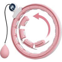 SPORTNOW Smart Hula Hoop Reifen Erwachsene mit Gewicht Kugel Zähler 16 Knoten (76-113cm) Einstellbar Fitness Leise Abnehmen Ausrüstung Infinity Hula-Hoop für Ge