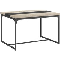 HOMCOM Esstisch Küchentisch für 6 Personen, Industriestil aus schwarzem Metall und Holz, Maße 120L x 89B x 75,5H cm Aosom – Ansicht 1