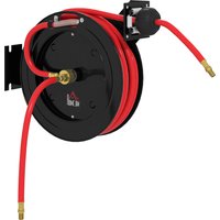 HOMCOM Automatik Druckluftschlauchtrommel 15m+1m Druckluftschlauch mit 1/4' Anschluss, 9,5 x 15,8 mm Durchmesser, max. Druck: 20 bar, Schlauchbremse, Schlauchau – Ansicht 1