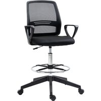 Vinsetto orthopädischer Bürostuhl, 102,5-126 cm höhenverstellbar, ergonomischer Drehstuhl mit Fußstütze, Metall, Schwarz Aosom.de – Ansicht 1