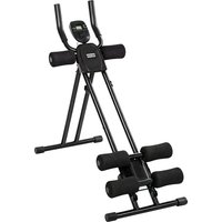 SPORTNOW Klappbarer Bauchtrainer mit LCD-Display - Bauchmuskelgerät mit Doppel-Schiene, PVC-Schaum, Stahlrahmen - Kraftgerät für Home-Gym, Bauch & Oberschenkel  – Ansicht 1