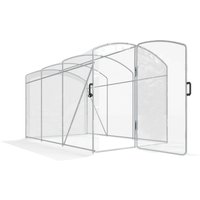 Outsunny Foliengewächshaus 3 x 2 x 195 m Tunnel-Gewächshaus winddichtes Tomatenhaus mit 1 Tür für Garten Balkon PE transparent Aosom.de – Ansicht 1