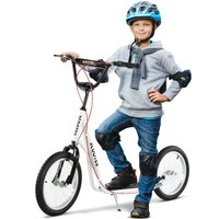 HOMCOM Kinderroller, Tretroller, Cityroller, Kickscooter, Roller Kinder, Kickboard mit Luftreifen, Handbremse, Scooter Kinder, faltbar Aosom – Ansicht 1