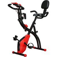 HOMCOM 2-in-1 Heimtrainer klappbar mit LCD-Display und 8-stufig einstellbarem Magnetwiderstand, inkl. 1 Paar Spannseil für effektives Training Aosom.de – Ansicht 1