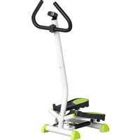 HOMCOM Stepper Fitness Swing Stepper mit LCD Bildschirm & Handgriff, Hometrainer für Zuhause bis 100 kg, Stahl ABS, grün, 55 x 44 x 108 cm Aosom.de – Ansicht 1
