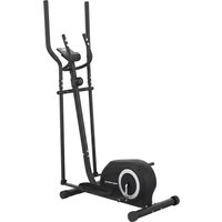 SPORTNOW Crosstrainer für Zuhause Magnetischer Ellipsentrainer mit Bluetooth, App-Kompatibilität 8 Widerstandsstufen Schwungrad LCD-Monitor, Pulssensor, Rollen 