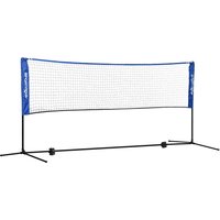SPORTNOW Badmintonnetz Set 103/120/155H cm, faltbares & höhenverstellbares Tennisnetz für Indoor und Outdoor, Polyester, ideal für Volleyball und Federball Aoso – Ansicht 1
