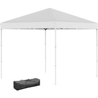 Outsunny Gazebo Pieghevole 2,5 x 2,5 m Wasserdicht mit Seilen und Heringen, aus Stahl und Oxford-Gewebe, Weiß Aosom – Ansicht 1