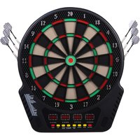 HOMCOM elektronische Dartscheibe Dartboard mit 6 Darts und 24 Dartköpfen 27 Spiele 243 Trefferoptionen 44 x 51,5 x 3,2 cm für Spaß und Wettkampf Aosom.de – Ansicht 1