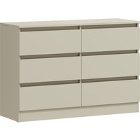 HOMCOM Kommode mit 6 Schubladen für Schlafzimmer, schmaler Schubladenschrank, modernes Highboard, TV-Ständer bis 119 cm, für Wohnzimmer, Ankleidezimmer, Flur, 1 – Ansicht 1
