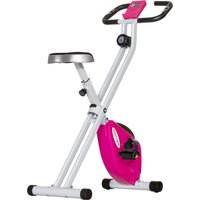 SPORTNOW Klappbarer Magnet-Heimtrainer für Zuhause mit 8-stufigem Widerstand, LCD-Display und Herzfrequenz, Rollen, verstellbarem Sattel und integriertem Halter – Ansicht 1