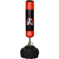 HOMCOM Standboxsack freistehendes Boxtrainingsgerät für Erwachsene mit Saugfuß Schwarz Rot 60x60x180cm ideal für Fitness und Selbstverteidigung Aosom.de – Ansicht 1