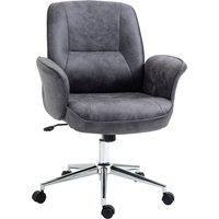 Vinsetto Bürostuhl XXL, ergonomischer Schreibtischstuhl mit Wippenfunktion, höhenverstellbar, bis 120kg belastbar, Grau Aosom – Ansicht 1