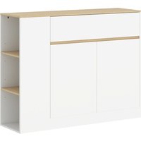 HOMCOM Sideboard, Küchenschrank mit Schublade, verstellbare Ablage, Aufbewahrungsschrank mit Kippschutz, Beistellschrank für Küche, Esszimmer, 105 x 30 x 81,5 c – Ansicht 1