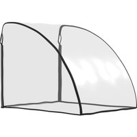 HOMCOM Regenschutz für Fahrradanhänger, Regenverdeck für Handwagen & Kinderanhänger, transparente Regenschutzhülle mit Klettverschluss Aosom.de – Ansicht 1
