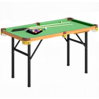 SPORTNOW Billardtisch Klappbar Mini Pool Billiard Tisch mit 2 Queues 16 Bällen Kreide Dreieck, Bürste Zubehör Tischbillard Pooltisch Tischspiel Billardtische fü – Ansicht 1