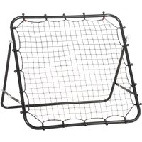 HOMCOM Fußball Rebounder Kickback Tor Rückprallwand 96x80x96 cm aus Metallrohr und PE in Schwarz für Training und Spiel Aosom.de – Ansicht 1