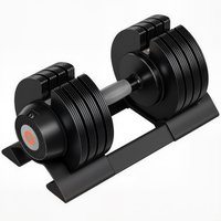 SPORTNOW Hantelset, Hanteln mit Ablagefach, rutschfest Griff, Kurzhantelset aus Kunststoff, verstellbar 6/11/16/20 kg Kurzhanteln, Dummbell Set für Zuhause, Fit – Ansicht 1