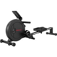 SPORTNOW Rudergerät für Zuhause, klappbar, leises magnetisches Rudergerät mit 16 Widerstandsstufen, Bluetooth-App, Aluminiumschiene, LCD-Display, Handyhalter, R – Ansicht 1