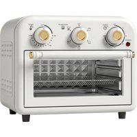 HOMCOM Heißluftfritteuse 12 Liter Mini Backofen mit Umluft, 5 Programmen, Backblech und Frittierkorb, 1200 W Airfryer aus Stahl mit Timer, Spülmaschinenfest Aos – Ansicht 1