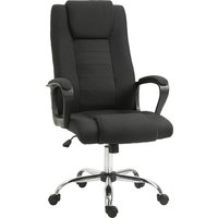 Vinsetto Schreibtischstuhl höhenverstellbar, ergonomischer Bürostuhl, Computerstuhl mit Wippenfunktion, Schwarz, 62 x 62 x 110-119 cm Aosom – Ansicht 1