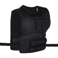HOMCOM Trainingsweste 30 kg Gewichtsweste für Krafttraining verstellbar Oxford und Eisen Schwarz 36x52cm Aosom.de – Ansicht 1
