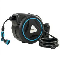 Outsunny Wand-Schlauchaufroller Automatisch 23+2m - Automatischer Schlauchabroller 10+2 Modi - Einziehbare, flexible Bewässerungslösung für Garten, Autowäsche,  – Ansicht 1