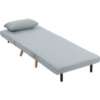 HOMCOM 3-in-1 Klappsessel 1-Sitzer, Sesselbett und Liegesessel - 5-fach verstellbare Rückenlehne, Kissen inklusive, gepolstert - für Büro, Wohnzimmer, Schlafzim – Ansicht 1