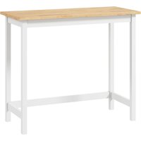 HOMCOM Bartisch Stehtisch mit Holzoptik, Küchentisch aus Massivholz für kleine Räume, Wohnzimmer, Esszimmer, 108 x 48 x 91 cm Eiche Aosom – Ansicht 1