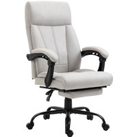 Vinsetto Bürostuhl mit Massagefunktion, ergonomischer Chefsessel mit höhenverstellbarer Fußstütze, Hellgrau für Büro & Homeoffice Aosom.de – Ansicht 1