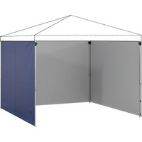 Outsunny 3er-Set Seitenteile für Pavillon 3x3 m, Seitenwand mit Reißverschluss, UV Schutz, wasserabweisend Seitenwände aus Oxfordstoff, als Sichtschutz und Wind – Ansicht 1