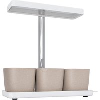Outsunny Pflanzenlampe mit 42 LED, 3 Töpfen, Timer 8/12/16/24H, 5 Helligkeitsstufen, höhenverstellbares Grow Light, Vollspektrum-Innenpflanzenlicht mit automati – Ansicht 1
